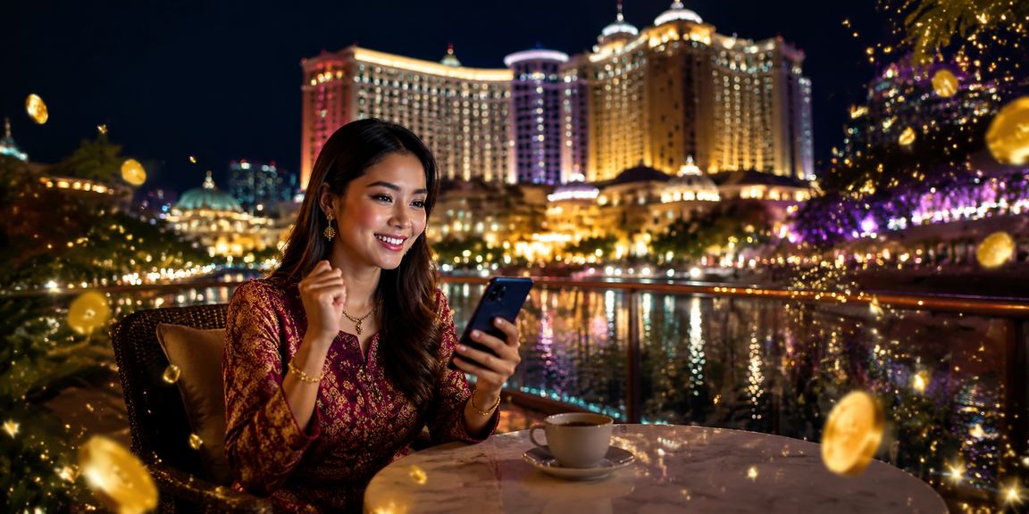 Suasana kasino mudah alih Genting Highlands dengan paparan jackpot berkilauan